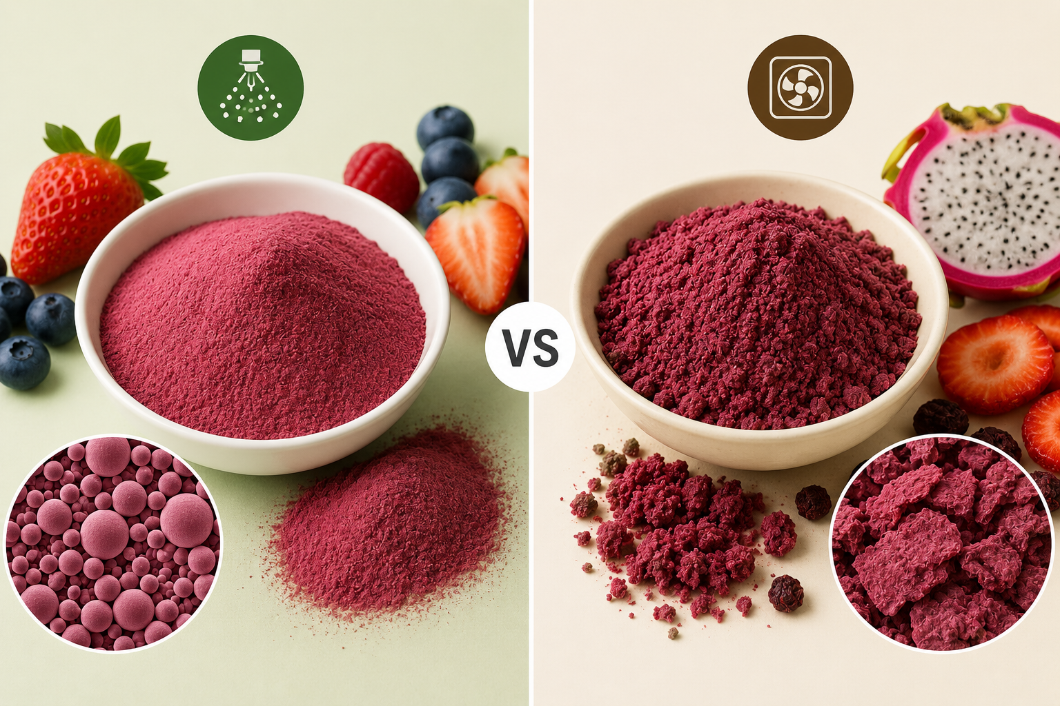 Spray Dried vs Dehydrated Fruit Powders: Which Is Better?